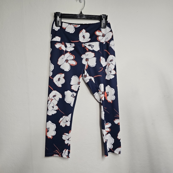 Liz Claiborne Pants - Liz Claiborne navy and floral weekend leggings small